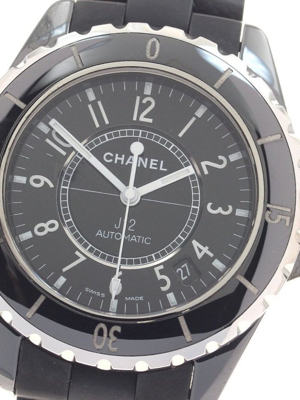 CHANEL J12 black ceramic H0684 38mm black Dial Automatic Men's Watch_957328